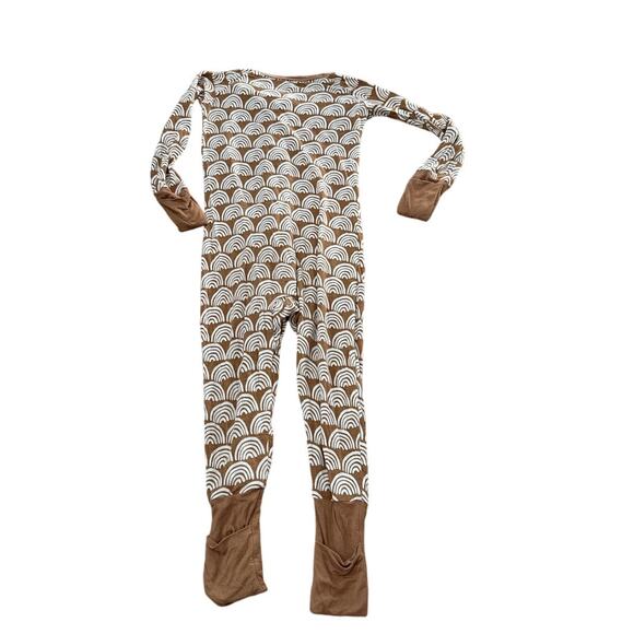 Little Sleepies Rust Rainbows Zippy Sleeper Pajama Size 12-18 months - Picture 3 of 4